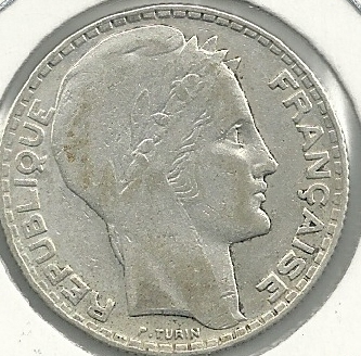 Monedas - Europa - Francia - 878 - Año 1932 - 10 francos - Click en la imagen para cerrar