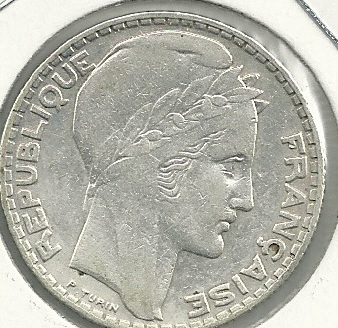 Monedas - Europa - Francia - 878 - Año 1933 - 10 francos - Click en la imagen para cerrar