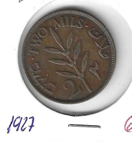 Monedas - Asia - Palestina - 2 - 1927 - 2 mils - Click en la imagen para cerrar