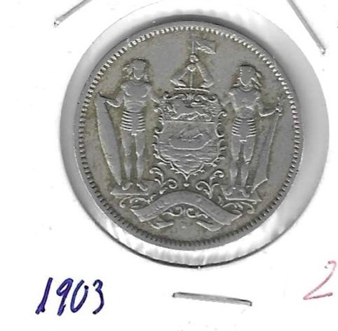 Monedas - Europa - Gran BretaÃ±a ( Borneo Norte) - 5 - 1903 - 5 ct - Click en la imagen para cerrar