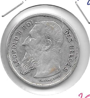 Monedas - Europa - Belgica - 58.1 - 1904 - 2 francs - plata - Click en la imagen para cerrar