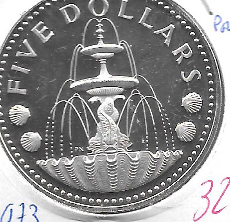 Monedas - America - Barbados - 16a - 1973 - 5 dolar - plata - proof - Click en la imagen para cerrar