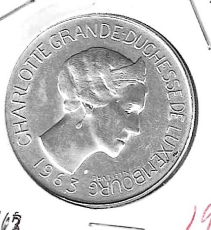 Monedas - Europa - Luxemburgo - 52 - 1963 - 100 francos - plata - Click en la imagen para cerrar