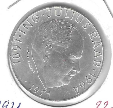 Monedas - Europa - Austria - 2911 - 1971 - 50 shilling - plata - Click en la imagen para cerrar