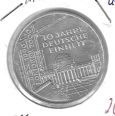 Monedas - Europa - Alemania - 201 - 2000D - 10 marcos - plata - Click en la imagen para cerrar