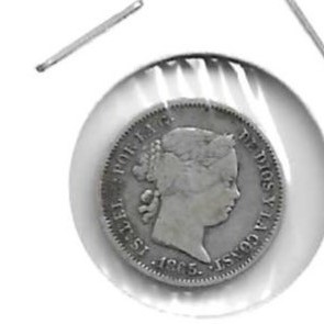 Monedas - EspaÃ±a - Isabel II (1833 - 1868) - 287 - 1865 - real - plata - Sevilla - Click en la imagen para cerrar