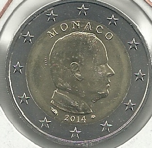 Monedas - Euros - 2€ - Mónaco - SC - Año 2014 - Príncipe Alberto - Click en la imagen para cerrar