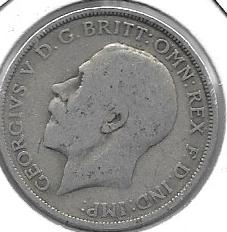 Monedas - Europa - Gran Bretaña - 818.1a - Año 1920 - 1/2 Corona - Click en la imagen para cerrar