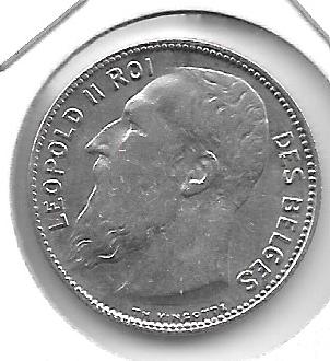 Monedas - Europa - Belgica - 57.1 - 1909 - franc - plata - Click en la imagen para cerrar