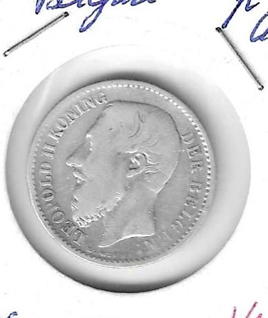 Monedas - Europa - Belgica - 29.1 - 1886 - franco - plata - Click en la imagen para cerrar