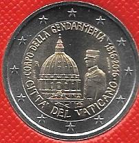 Monedas - Euros - 2€ - Vaticano - Año 2016 - Gendarmerie - Click en la imagen para cerrar