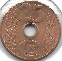 Monedas - España - II Republica (1931 - 1939) - 192 - Año 1938 - 25 Ct - Click en la imagen para cerrar