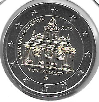 Monedas - Euros - 2€ - Grecia - Año 2016 - Monasterio de Arkadi - Click en la imagen para cerrar