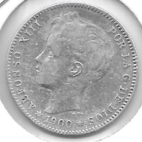 Monedas - España - Alfonso XIII ( 17-V-1886/14-IV) - 73 - Año 1900 - Peseta - Click en la imagen para cerrar