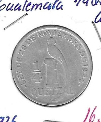 Monedas - America - Guatemala - 243.1 - 1926 - 1/4 qetzel - plata - Click en la imagen para cerrar