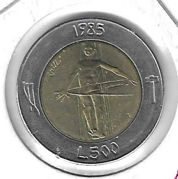 Monedas - Europa - San Marino - 181 - 1985 - 500 liras - Click en la imagen para cerrar