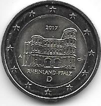 Monedas - Euros - 2€ - Alemania - SC - Año 2017 - Renania - Click en la imagen para cerrar