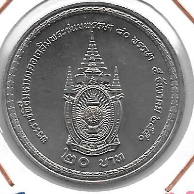 Monedas - Asia - Thailandia - 450 - Año 2007 - 20 Baht - Click en la imagen para cerrar