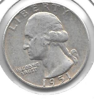 Monedas - America - Estados Unidos - 164 - Año 1951 - 25 Ctv - Click en la imagen para cerrar