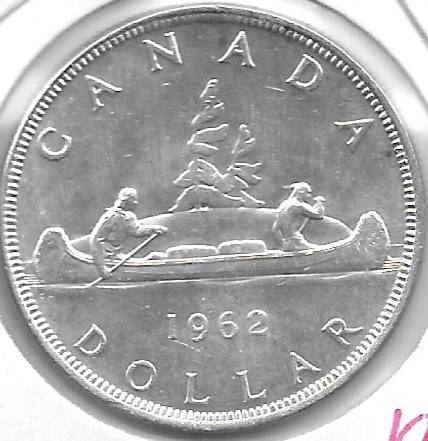 Monedas - America - Canadá - 54 - Año 1962 - Dólar - Click en la imagen para cerrar