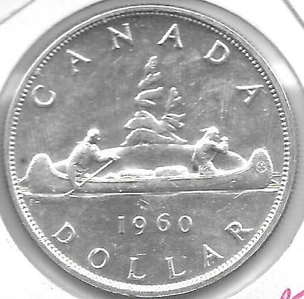 Monedas - America - Canadá - 54 - Año 1960 - Dólar - Click en la imagen para cerrar