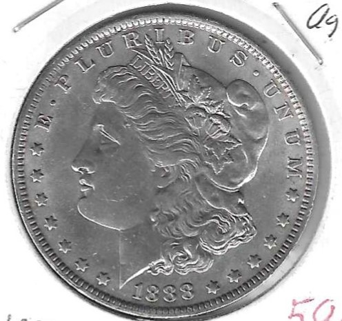 Monedas - America - Estados Unidos - 841 - 1888 - dolar - plata - Click en la imagen para cerrar