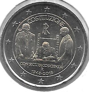 Monedas - Euros - 2€ - Italia - SC - 2018 - 70 Aniversario constitución - Click en la imagen para cerrar