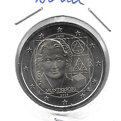 Monedas - Euros - 2€ - Italia - sc - 2020 - Maria Montessori - Click en la imagen para cerrar