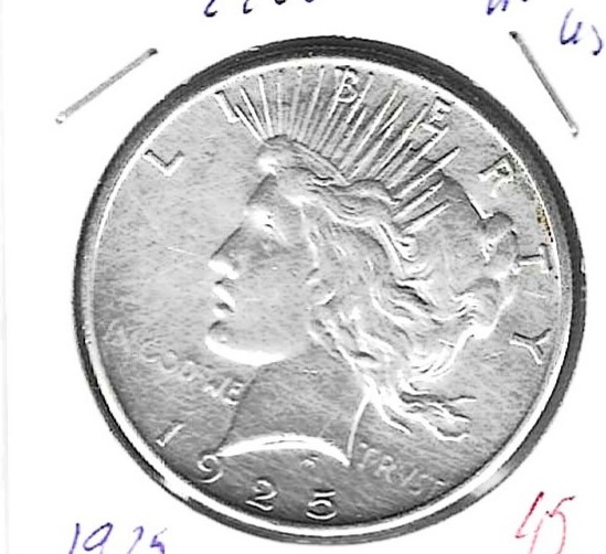 Monedas - America - Estados Unidos - 150 - 1925 - dolar - plata - Click en la imagen para cerrar