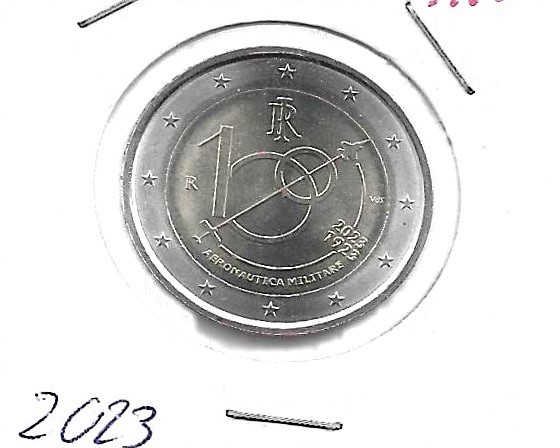 Monedas - Euros - 2€ - Italia - SC - 2023 - 100º Aniversario Aeronautica Italica - Click en la imagen para cerrar