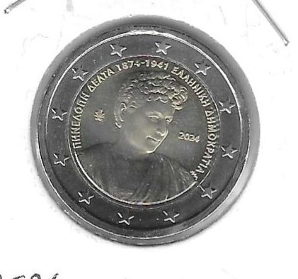 Monedas - Euros - 2€ - Grecia - SC - 2024 - Penelope Delta - Click en la imagen para cerrar