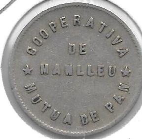 Monedas - Fichas Cooperativas y vales - - Peseta - Mutua de pan - Manlleu - Barcelona - Click en la imagen para cerrar