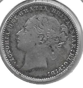 Monedas - Europa - Gran Bretaña - 734.4 - Año 1880 - Shilling - Click en la imagen para cerrar