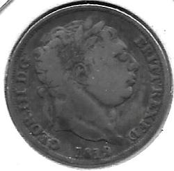 Monedas - Europa - Gran Bretaña - 665 - Año 1819 - 6 Penny - Click en la imagen para cerrar