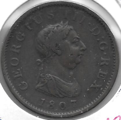 Monedas - Europa - Gran Bretaña - 663 - Año 1807 - Penny - Click en la imagen para cerrar