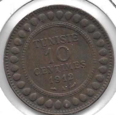 Monedas - Africa - Tunez - 236 - Año 1912 - 10 Ct - Click en la imagen para cerrar