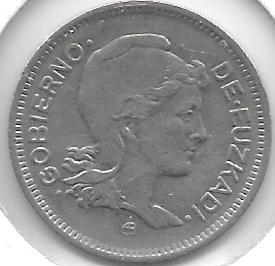 Monedas - España - II Republica (1931 - 1939) - 208 - Año 1937 - Peseta - Euskadi - Click en la imagen para cerrar