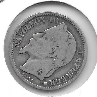 Monedas - Europa - Francia - 806.2 - 1866BB - franco - plata - Click en la imagen para cerrar