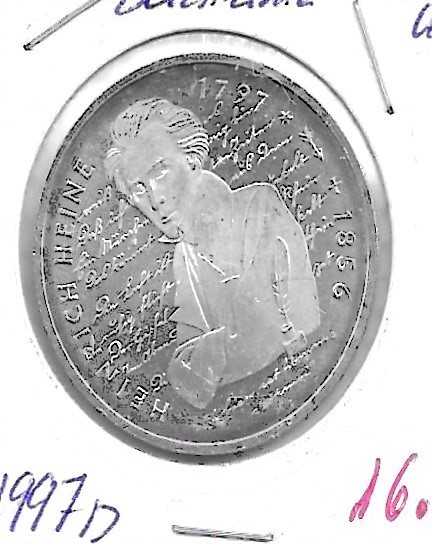 Monedas - Europa - Alemania - 190 - 1997D - 10 marcos - plata - Click en la imagen para cerrar