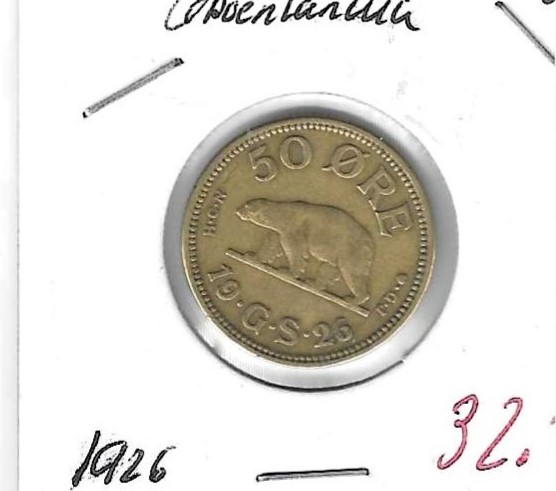 Monedas - Europa - Groenlandia - 7 - 1926 - 50 ore - Click en la imagen para cerrar