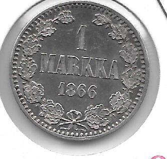 Monedas - Europa - Finlandia - 3.1 - 1866 - marco - plata - Click en la imagen para cerrar