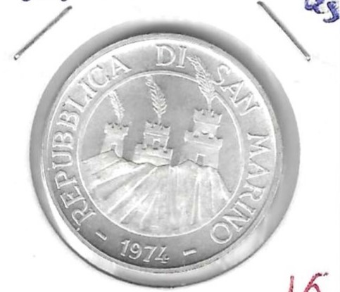 Monedas - Europa - San Marino - 37 - 1974 - 500 liras - plata - Click en la imagen para cerrar