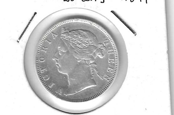 Monedas - Europa - Gran BretaÃ±a (Est. estrecho) - 12 - 1891 - 20 cent - Click en la imagen para cerrar