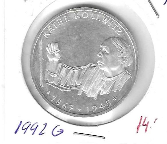 Monedas - Europa - Alemania - 178 - 1992G - 10 marcos - plata - Click en la imagen para cerrar