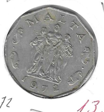 Monedas - Europa - Malta - 12 - 1972 - 50 ct - Click en la imagen para cerrar