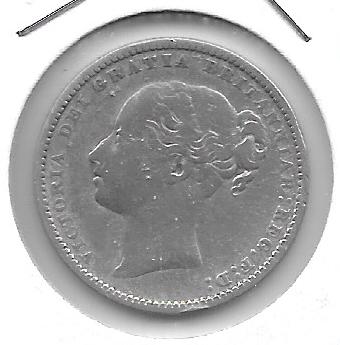 Monedas - Europa - Gran BretaÃ±a - 734.4 - 1883 - shilling - plata - Click en la imagen para cerrar