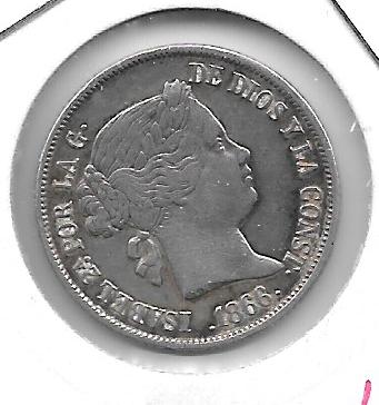 Monedas - EspaÃ±a - Isabel II (1833 - 1868) - 426 - 1866 - 40 ct - escudo - Click en la imagen para cerrar