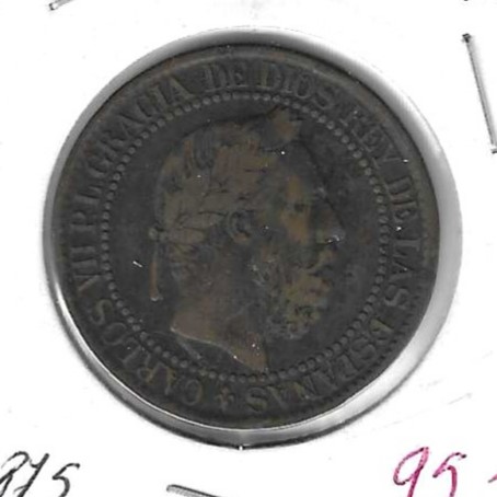 Monedas - EspaÃ±a - Carlos VII 1875 - 23 - 1875 - 10 ct - Click en la imagen para cerrar