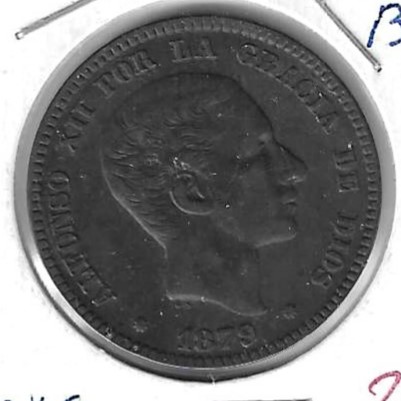 Monedas - EspaÃ±a - Alfonso XII (29-XII-1874/28-XI) - 26 - 1879 - 10 ct - Barcelona - Click en la imagen para cerrar