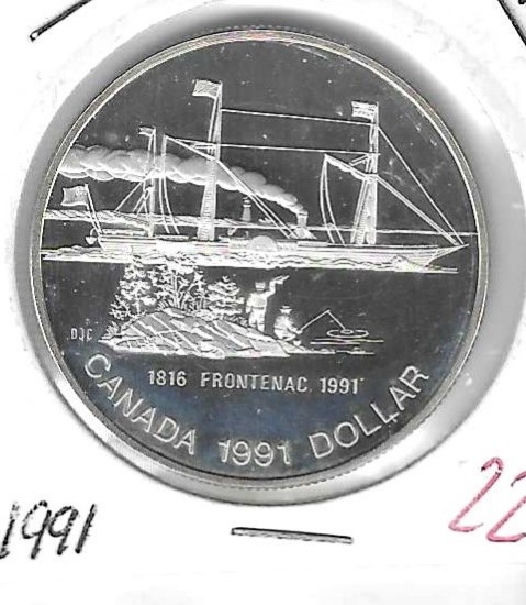 Monedas - America - Canada - 179 - 1991 - dolar - plata - Click en la imagen para cerrar